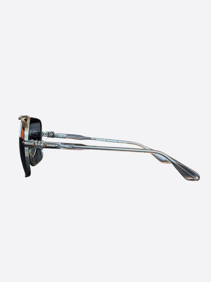 Chrome Hearts Clear & Silver Nailer Sunglasses