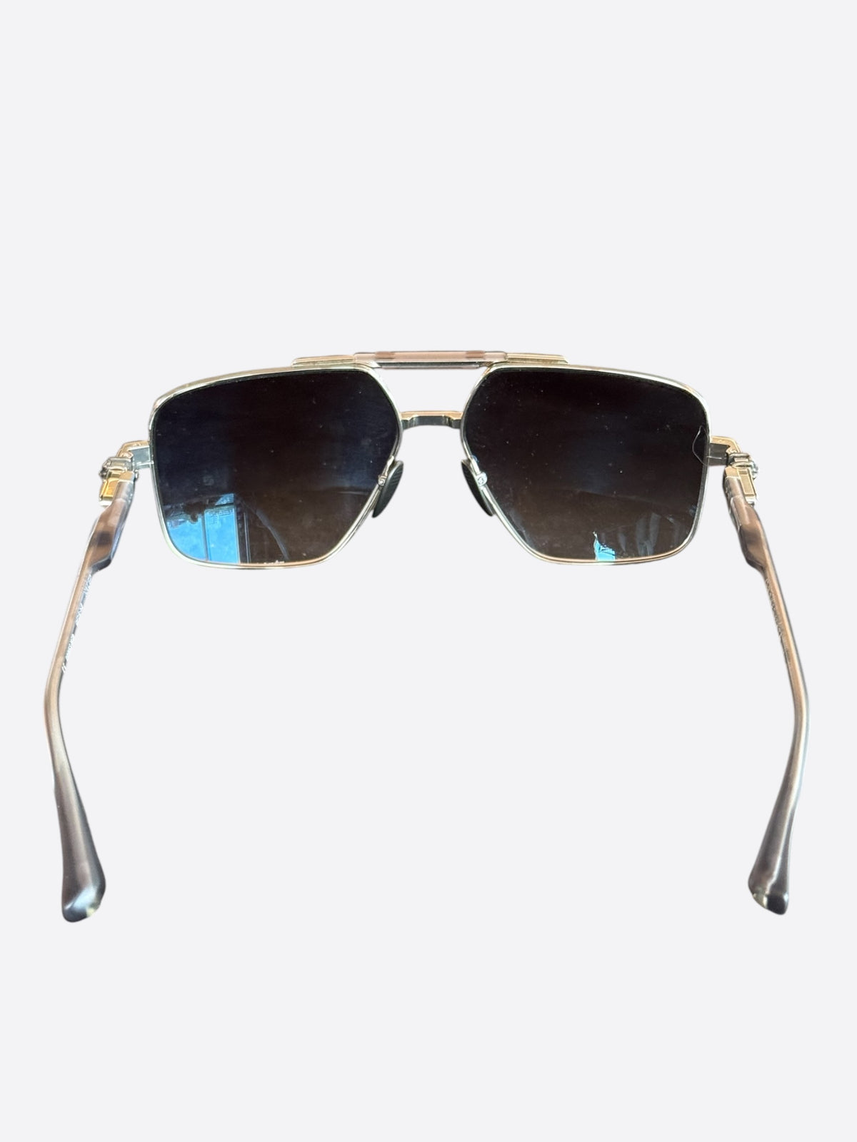 Chrome Hearts Clear & Silver Nailer Sunglasses