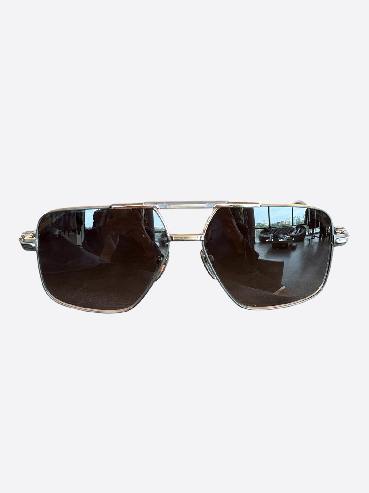 Chrome Hearts Clear & Silver Nailer Sunglasses