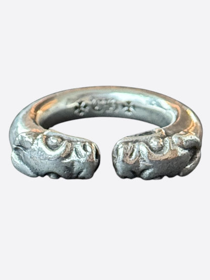 Chrome Hearts Silver Double Dog Ring