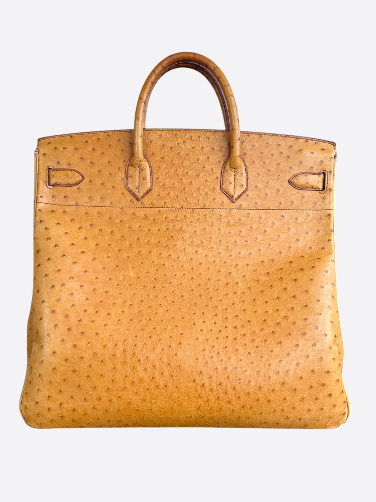 Hermes Brown Ostrich & Gold Hardware HAC Birkin 50