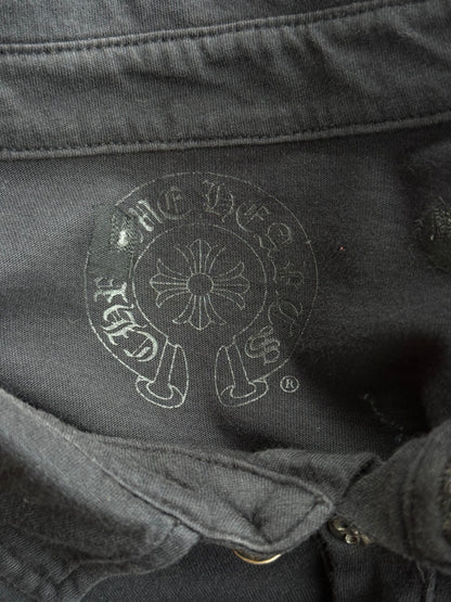 Chrome Hearts Black & White RS3 Longsleeve Polo T-Shirt