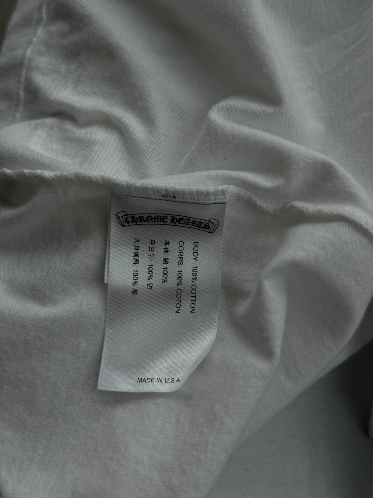Chrome Hearts White & Purple Neck Logo T-Shirt