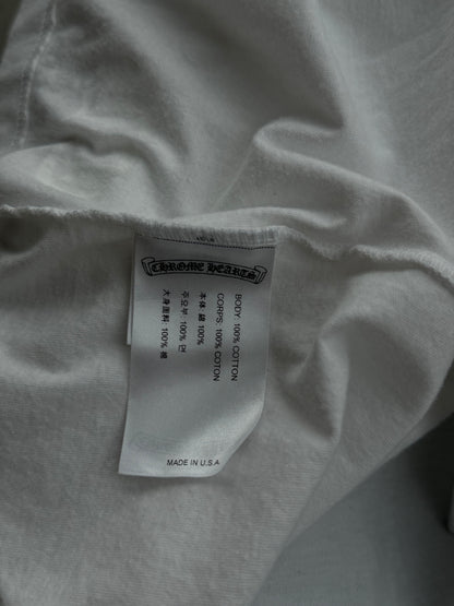 Chrome Hearts White & Purple Neck Logo T-Shirt