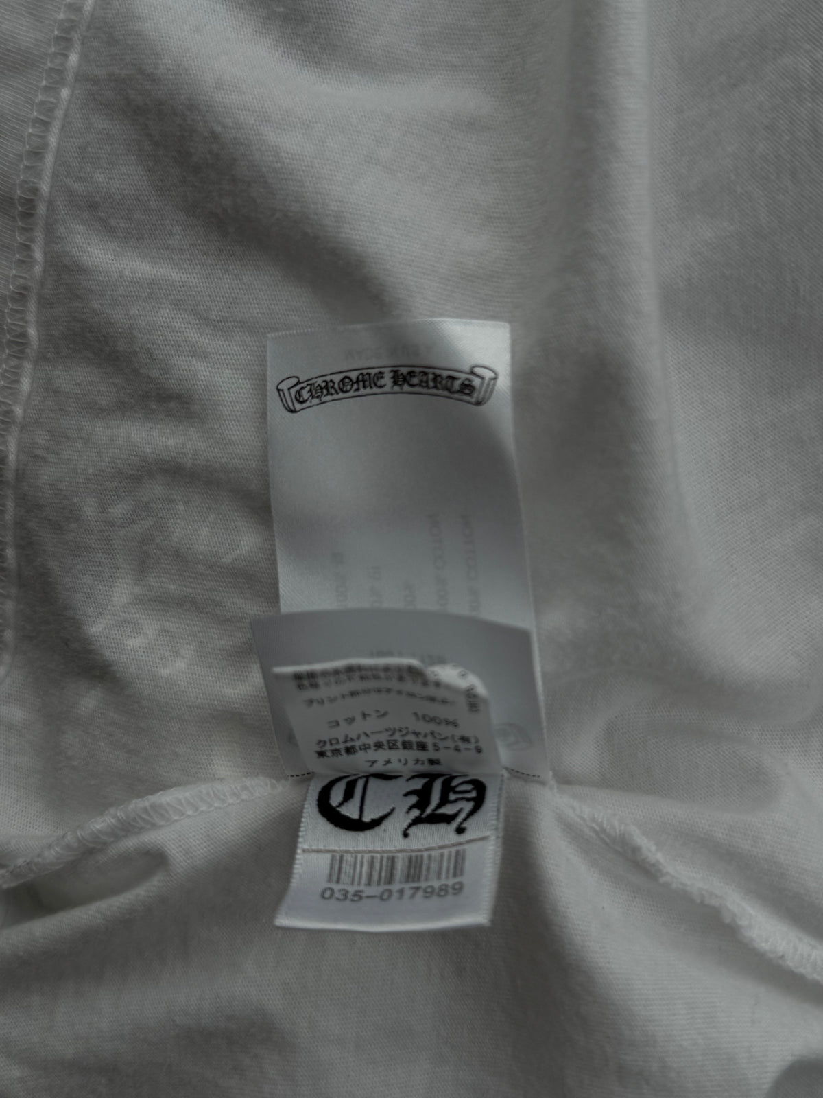Chrome Hearts White & Purple Neck Logo T-Shirt