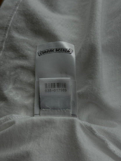 Chrome Hearts White & Purple Neck Logo T-Shirt