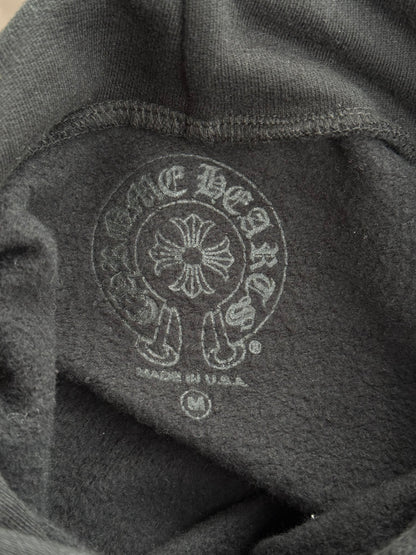 Chrome Hearts Black & Silver Foil Script Logo Hoodie