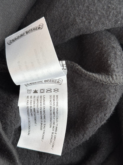 Chrome Hearts Black & Silver Foil Script Logo Hoodie