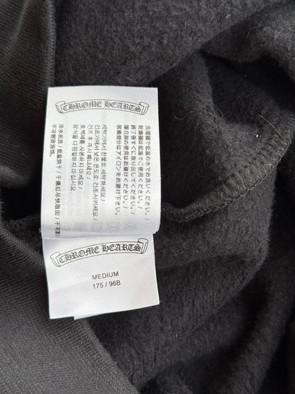 Chrome Hearts Black & Silver Foil Script Logo Hoodie