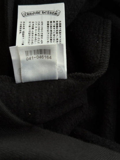 Chrome Hearts Black & Silver Foil Script Logo Hoodie