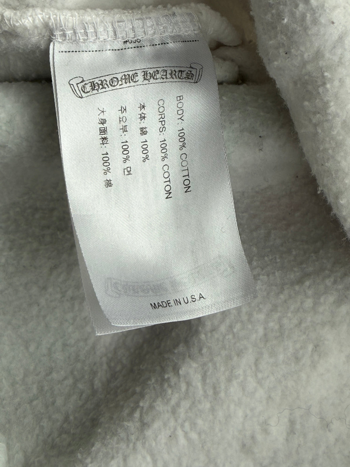 Chrome Hearts White Multicolor Stencil Hoodie