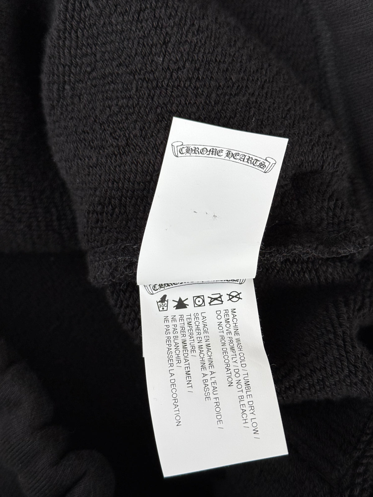 Chrome Hearts Black CH Logo Embroidered Sweatpants
