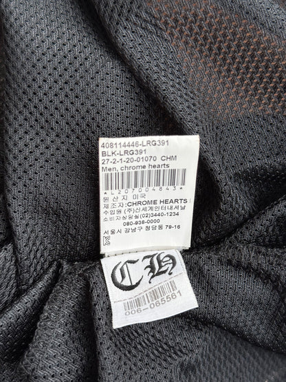 Chrome Hearts Black & White Foti Graphic Mesh Tank Top