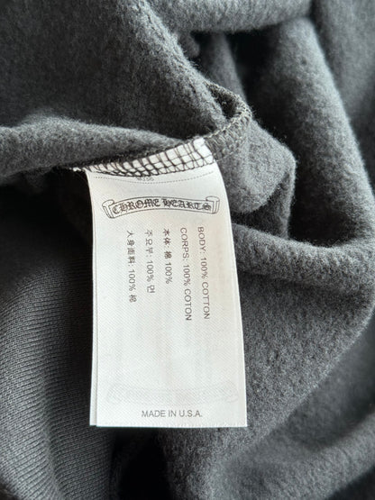 Chrome Hearts Black & Silver Foil Script Logo Hoodie