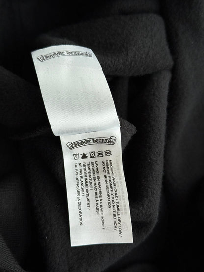 Chrome Hearts Black & Silver Foil Script Logo Hoodie