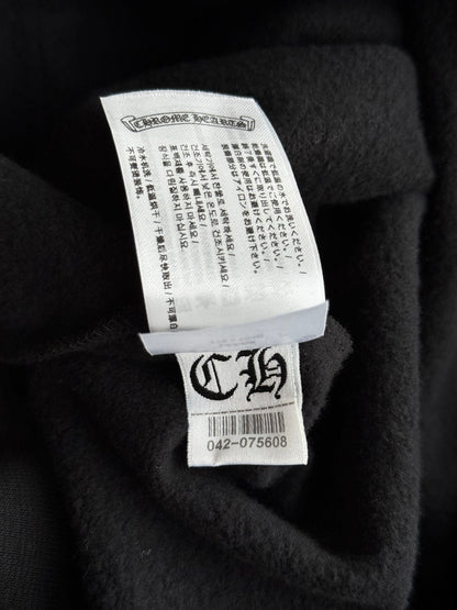 Chrome Hearts Black & Silver Foil Script Logo Hoodie
