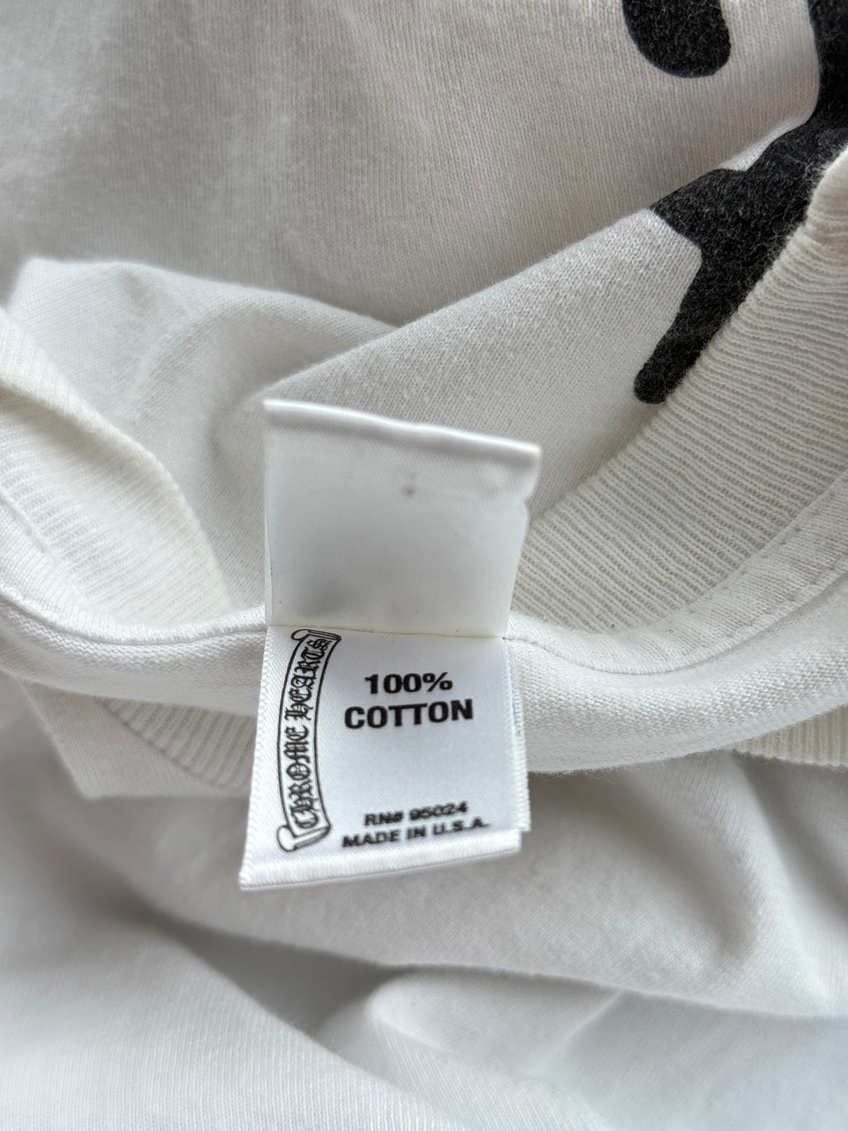 Chrome Hearts White & Black RS3 Logo T-Shirt