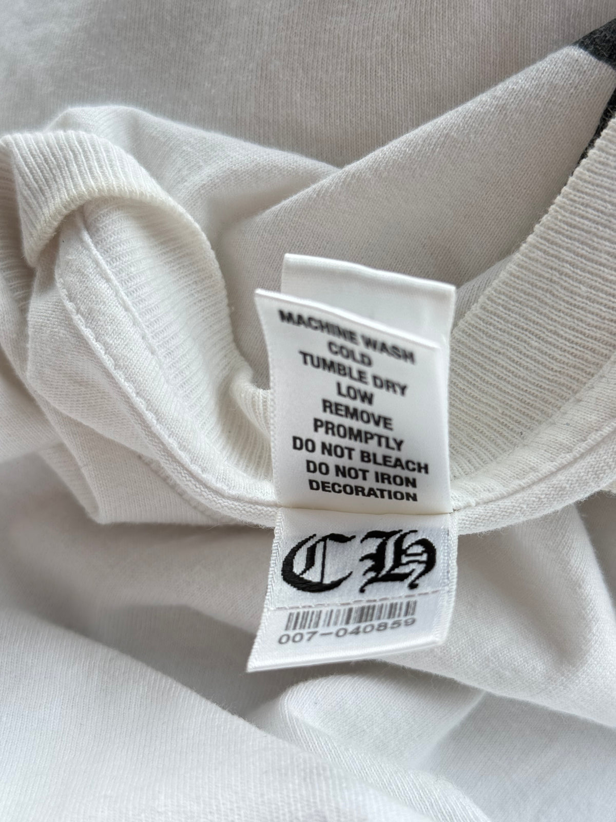 Chrome Hearts White & Black RS3 Logo T-Shirt