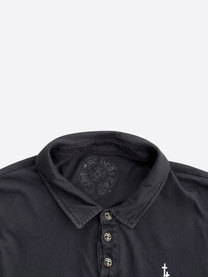 Chrome Hearts Black & White RS3 Longsleeve Polo T-Shirt