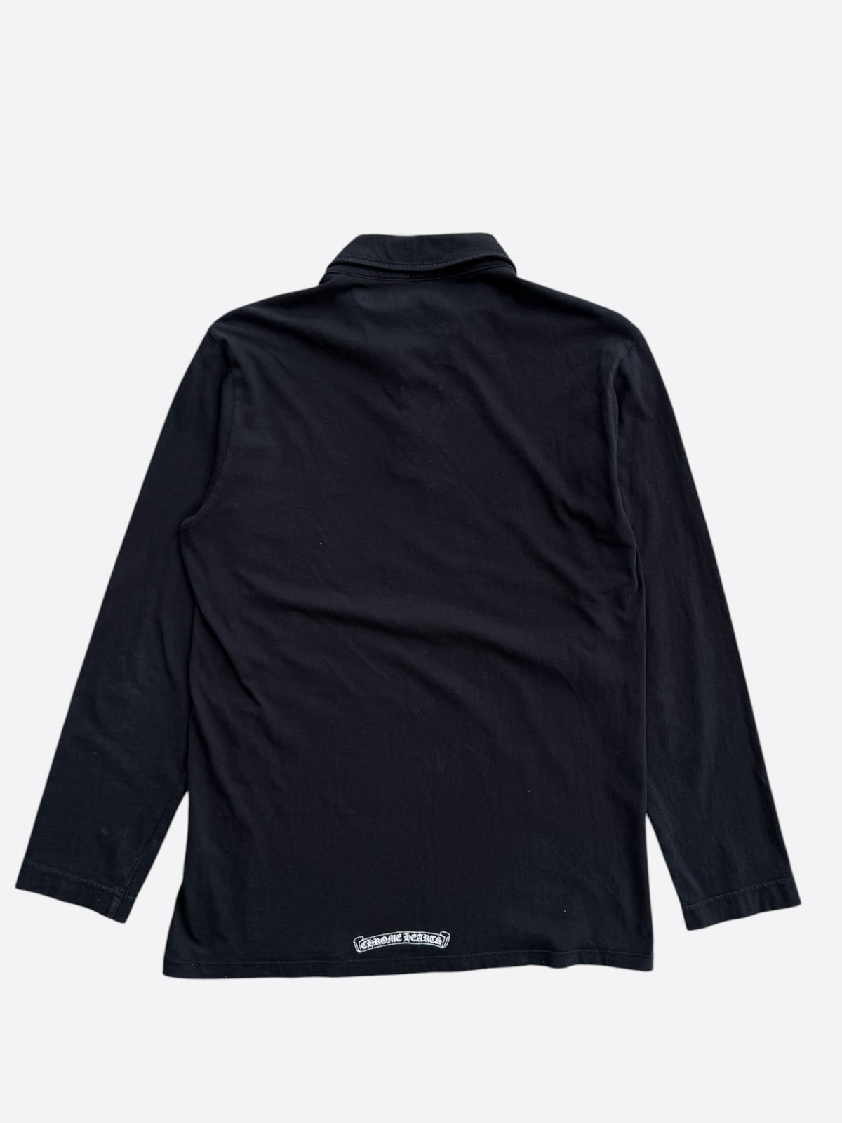 Chrome Hearts Black & White RS3 Longsleeve Polo T-Shirt