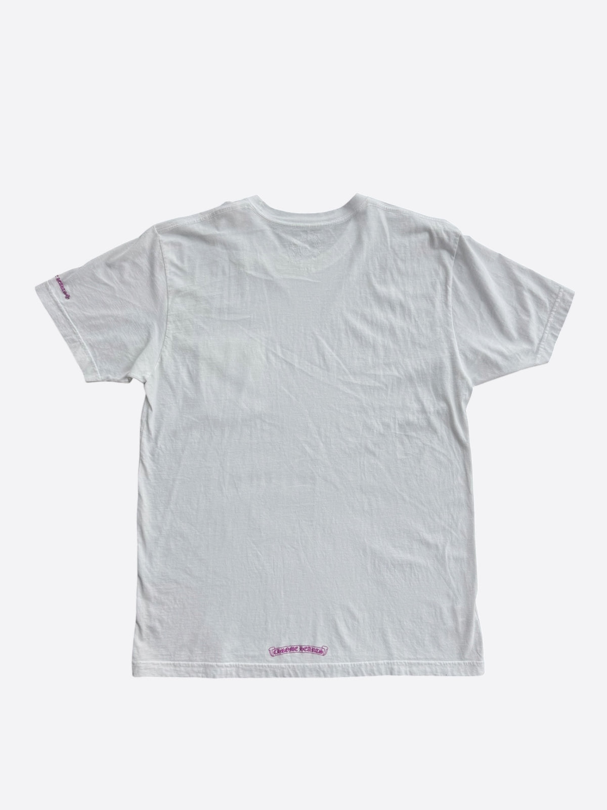 Chrome Hearts White & Purple Neck Logo T-Shirt