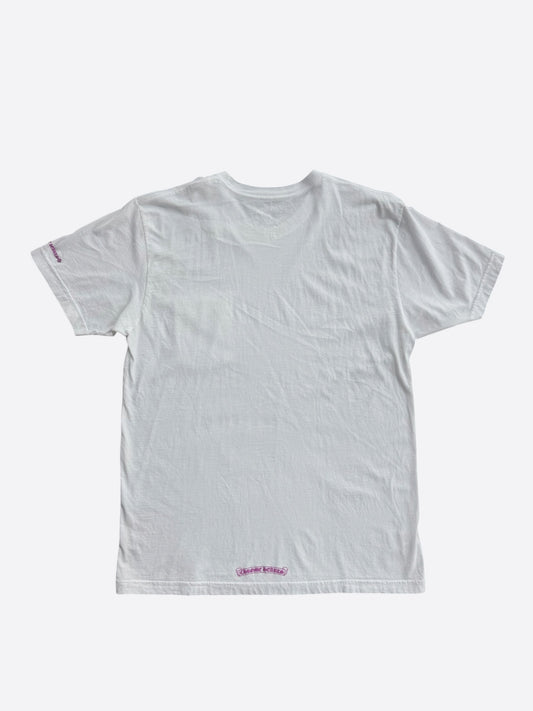 Chrome Hearts White & Purple Neck Logo T-Shirt