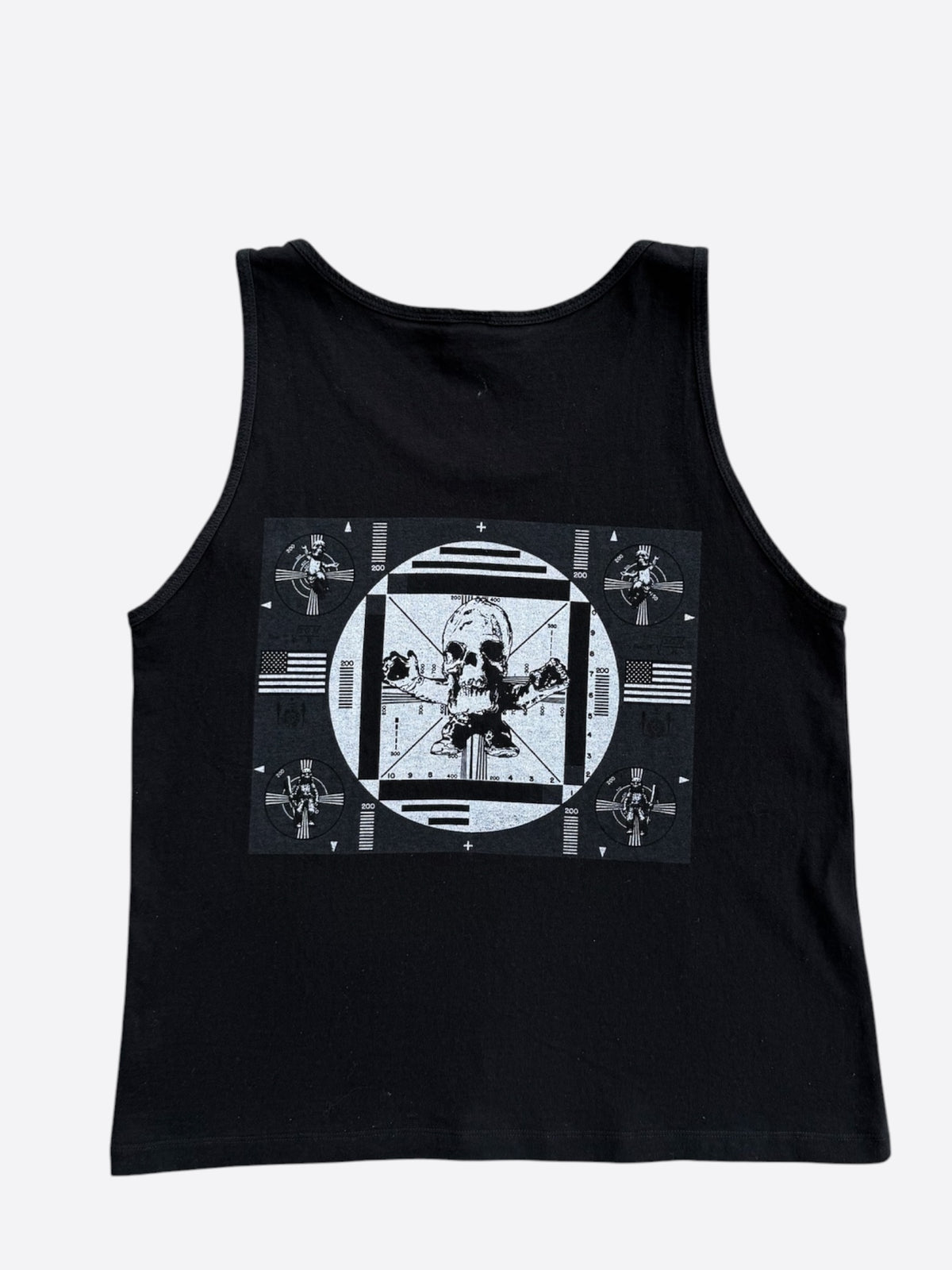 Chrome Hearts Black & White Foti Graphic Tank Top