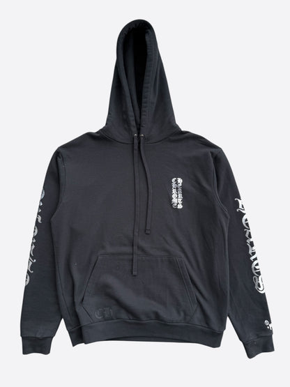 Chrome Hearts Black & Silver Foil Script Logo Hoodie