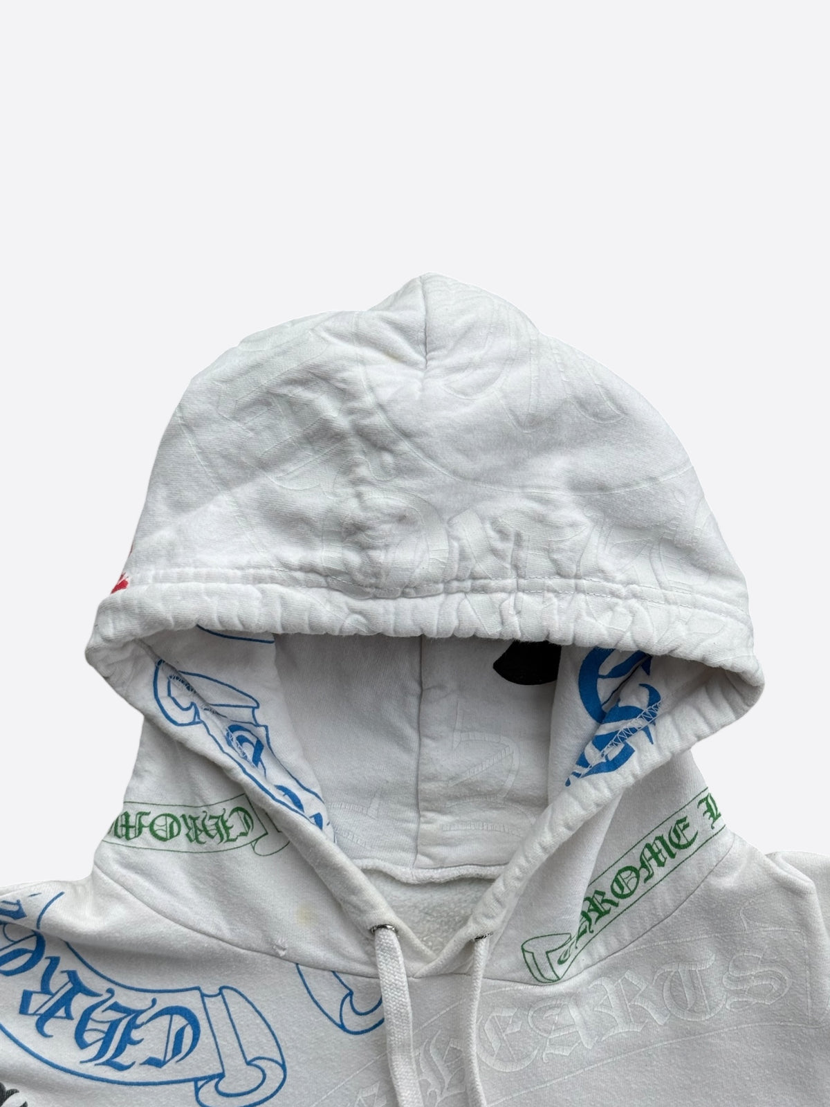 Chrome Hearts White Multicolor Stencil Hoodie