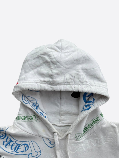 Chrome Hearts White Multicolor Stencil Hoodie