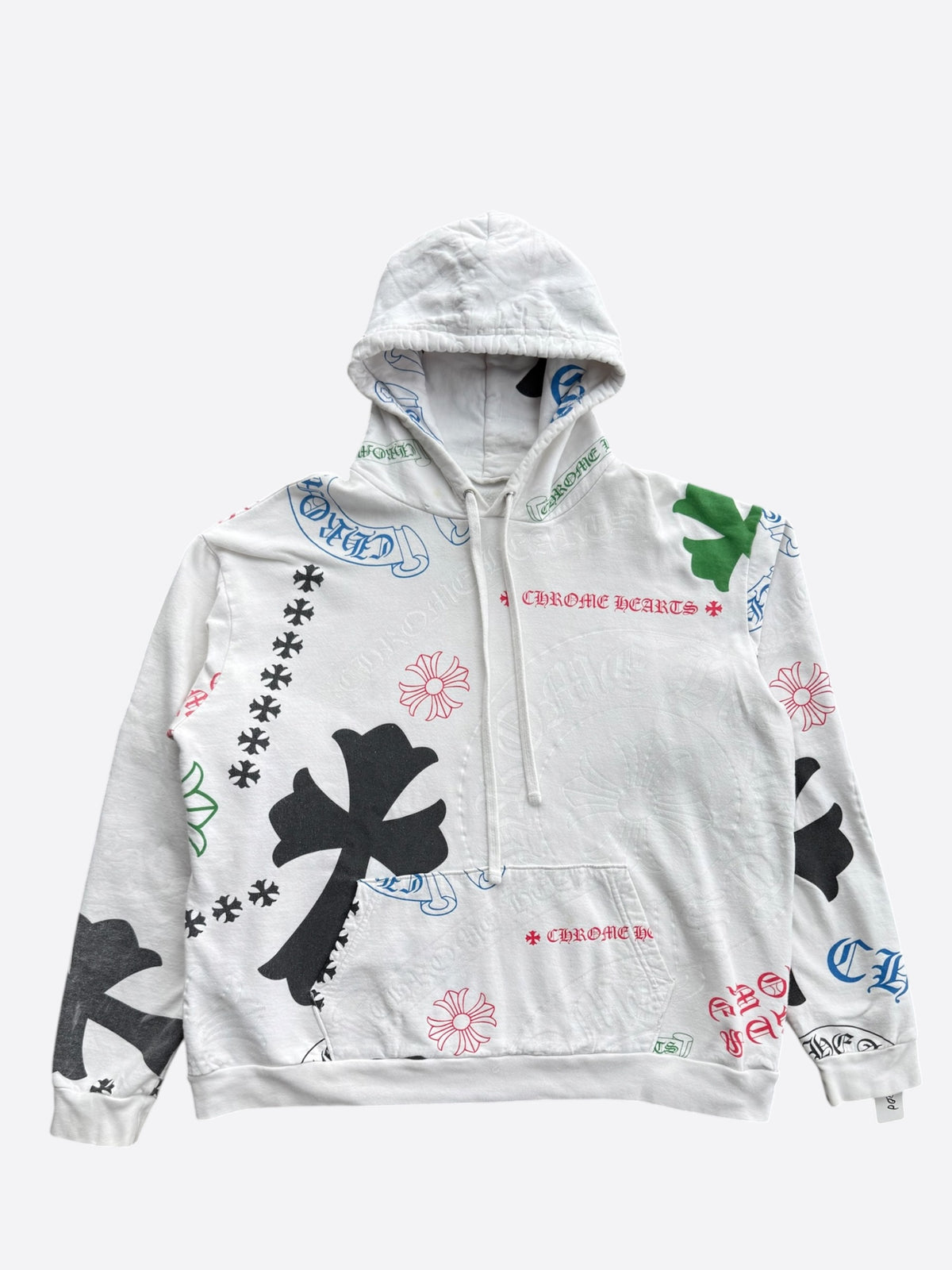 Chrome Hearts White Multicolor Stencil Hoodie