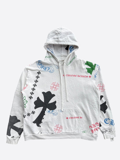 Chrome Hearts White Multicolor Stencil Hoodie