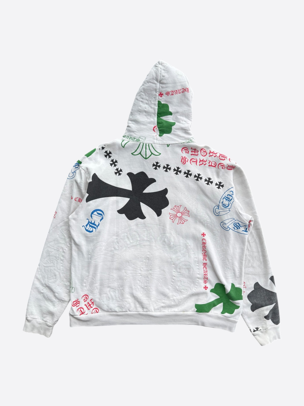 Chrome Hearts White Multicolor Stencil Hoodie