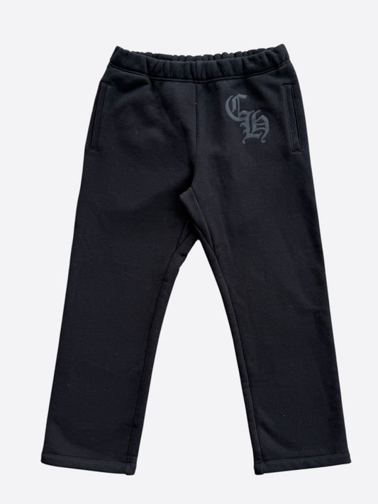 Chrome Hearts Black CH Logo Embroidered Sweatpants