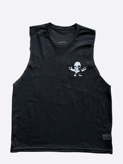 Chrome Hearts Black & White Foti Graphic Mesh Tank Top