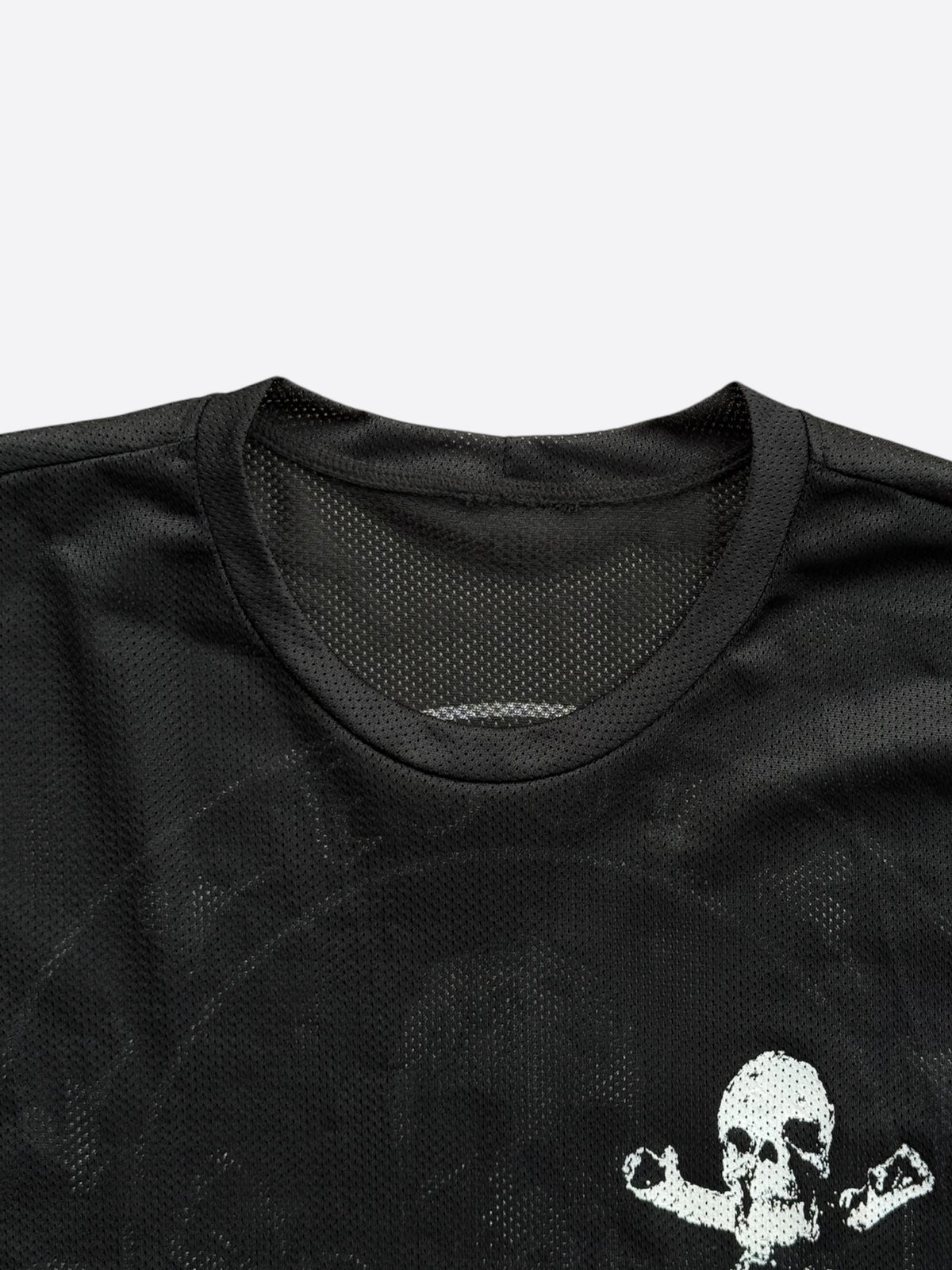 Chrome Hearts Black & White Foti Graphic Mesh Tank Top
