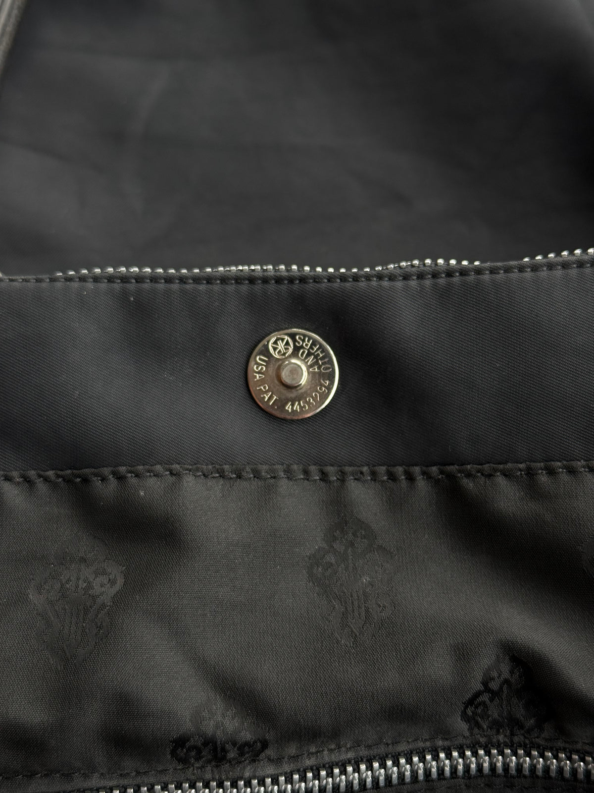 Chrome Hearts Black Cemetery Cross Patch Tote Bag
