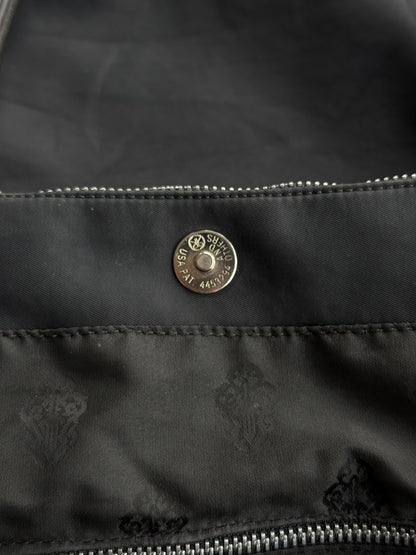 Chrome Hearts Black Cemetery Cross Patch Tote Bag