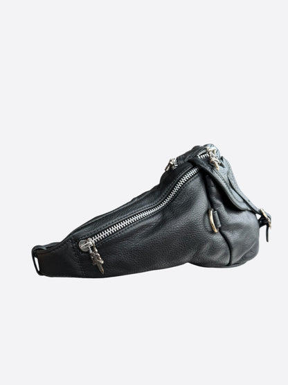 Chrome Hearts Black Leather Snat Pack