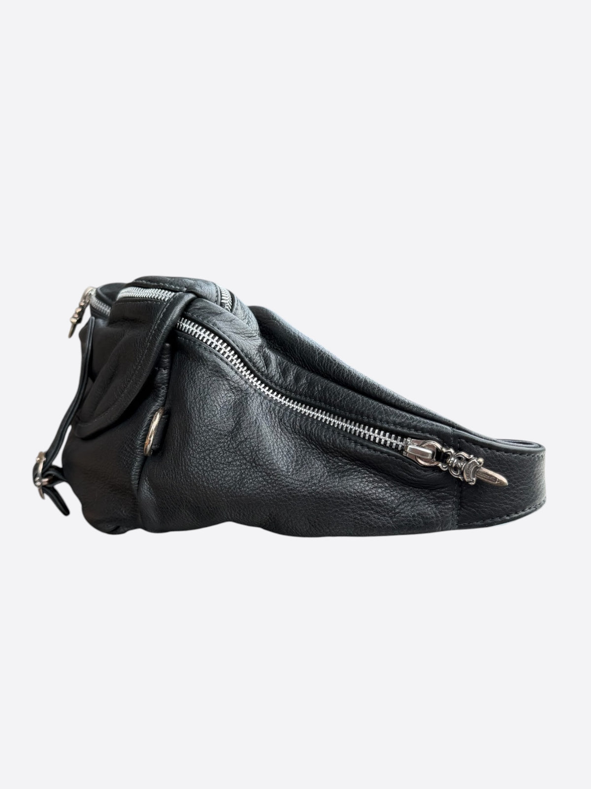 Chrome Hearts Black Leather Snat Pack