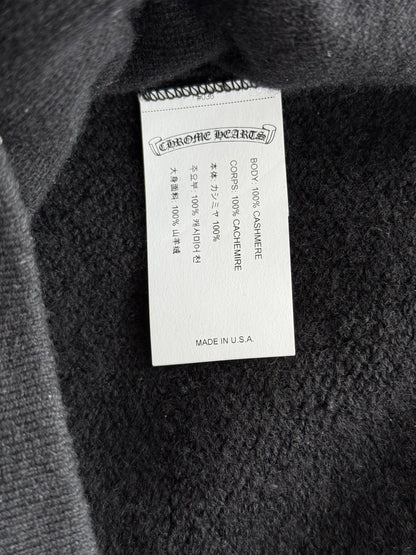 Chrome Hearts Black & White Floral Embroidered Cashmere Sweatpants