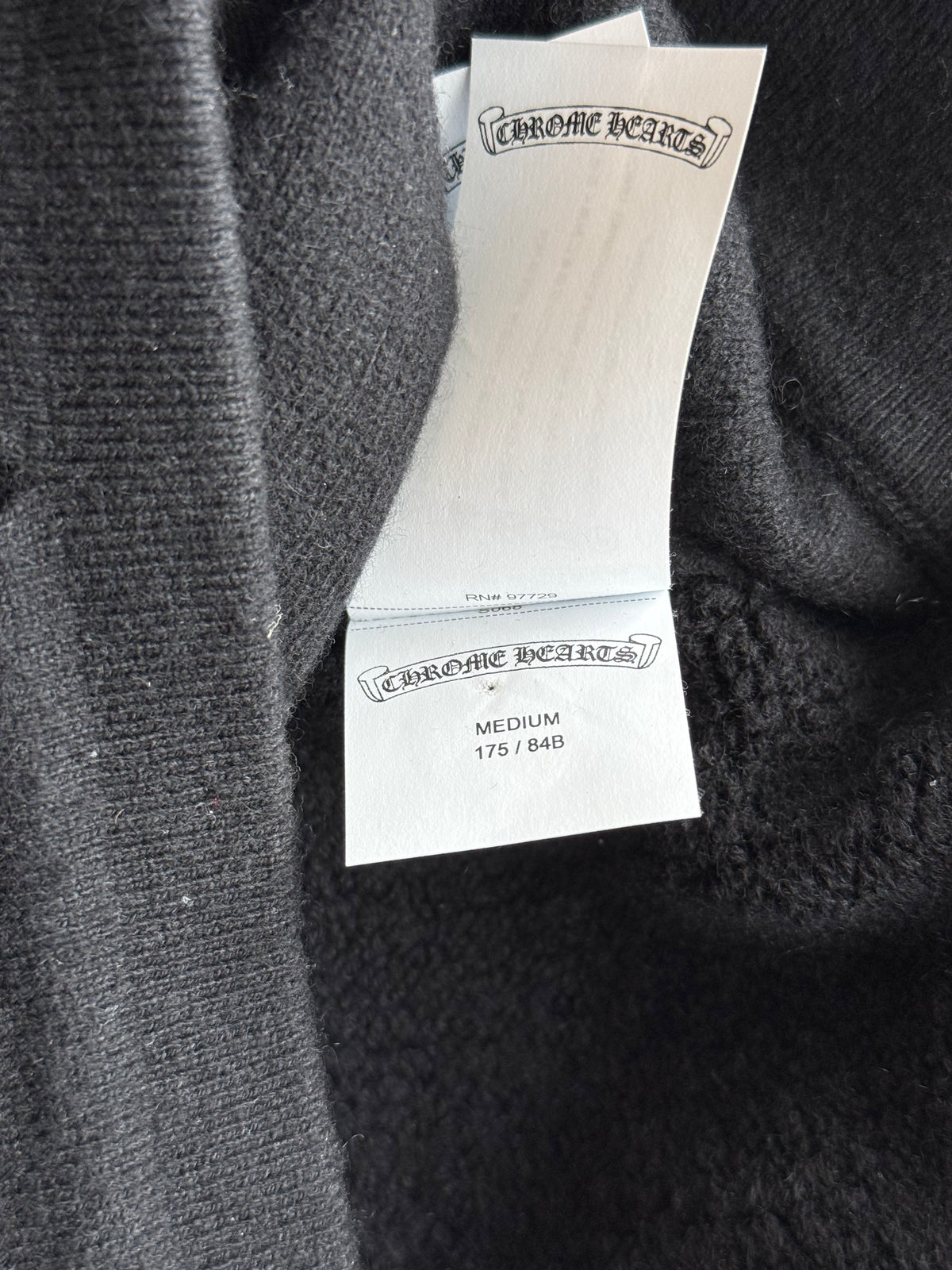 Chrome Hearts Black & White Floral Embroidered Cashmere Sweatpants
