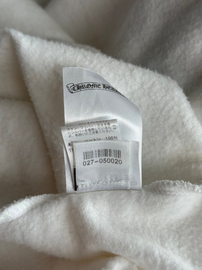 Chrome Hearts White & Black Script Logo Zip Up Hoodie