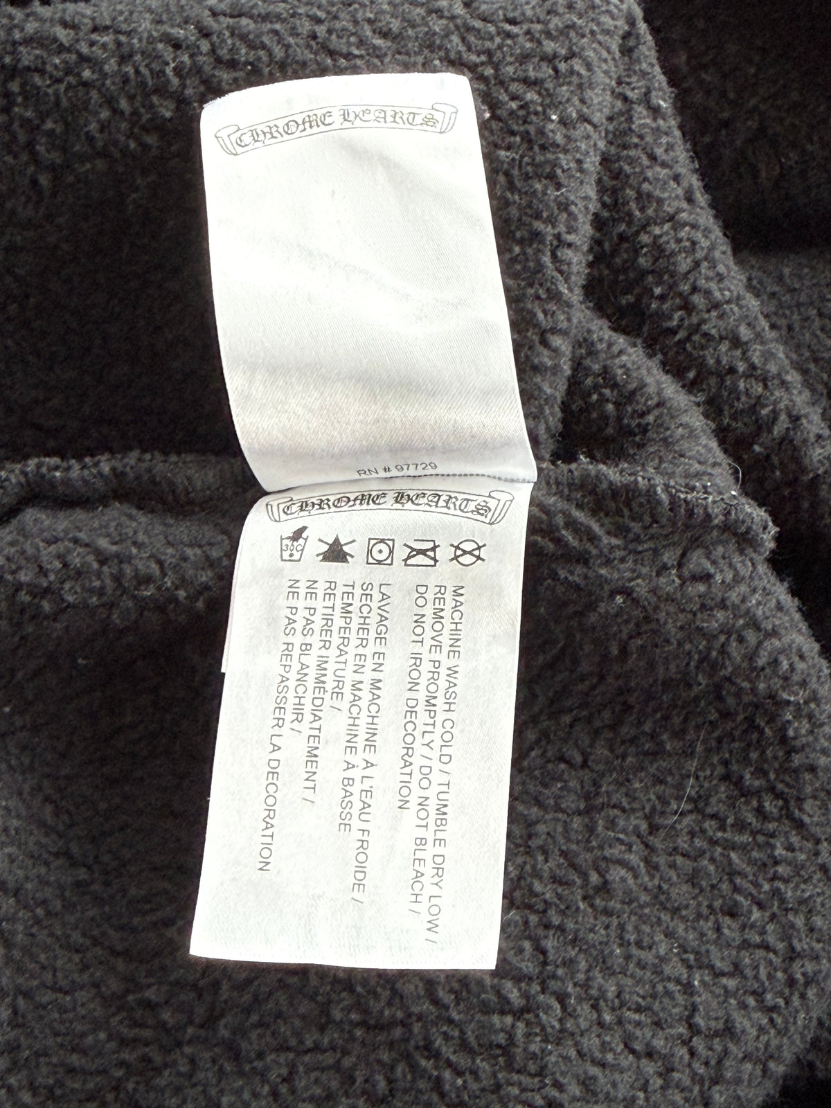 Chrome Hearts Black & White T-Bar Logo Hoodie