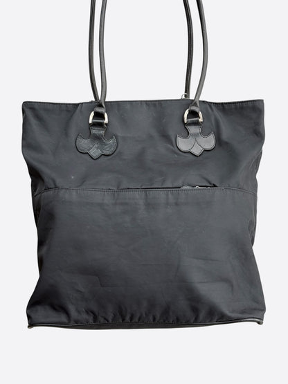 Chrome Hearts Black Cemetery Cross Patch Tote Bag