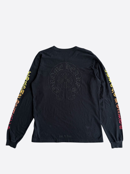 Chrome Hearts Black Sunset Gradient Horseshoe Longsleeve T-Shirt