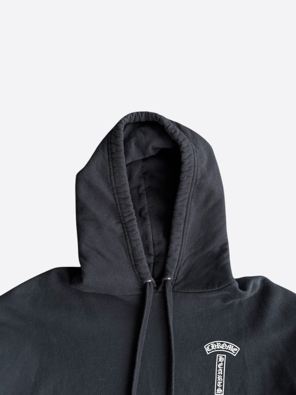Chrome Hearts Black & White T-Bar Logo Hoodie