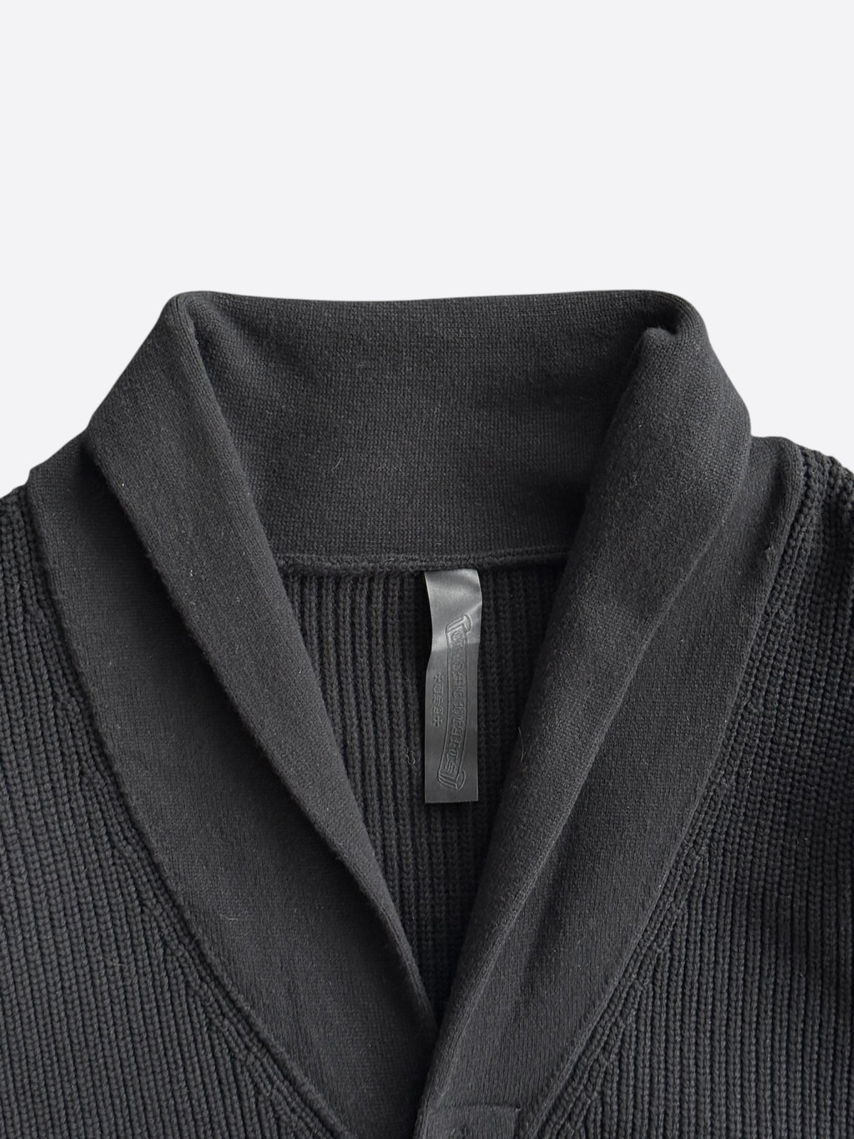 Chrome Hearts Black Triple Cross Patch Cashmere Cardigan