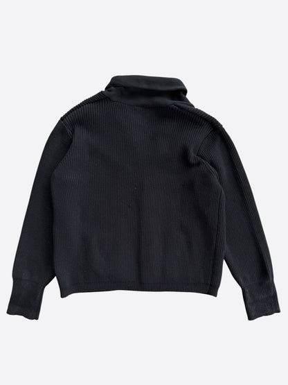 Chrome Hearts Black Triple Cross Patch Cashmere Cardigan