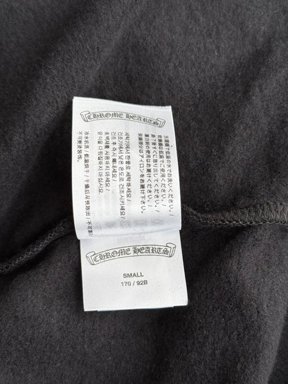 Chrome Hearts Black & White Script Logo Zip Up Hoodie